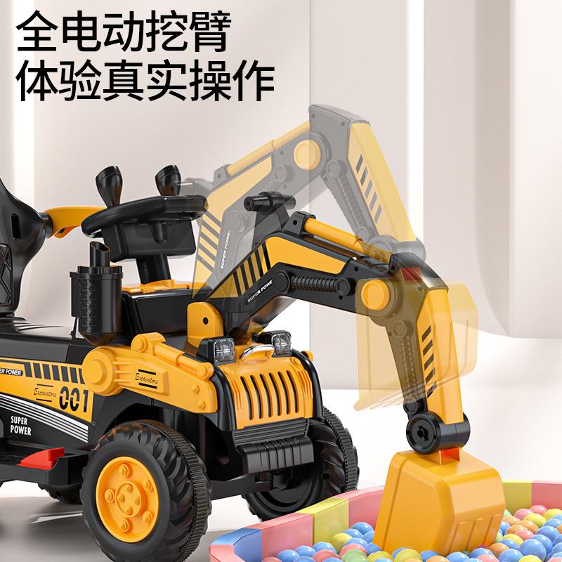 Children's Electric Excavator Engineering Vehicle Boy and Girl Baby Portable Remote Control Spray Hand Push Toy Car Specification drawing