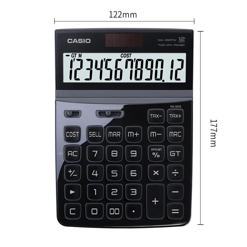 genuine goods casio dw-200tw piano paint panel office finance solar fashion elegant calculator Application Scenario