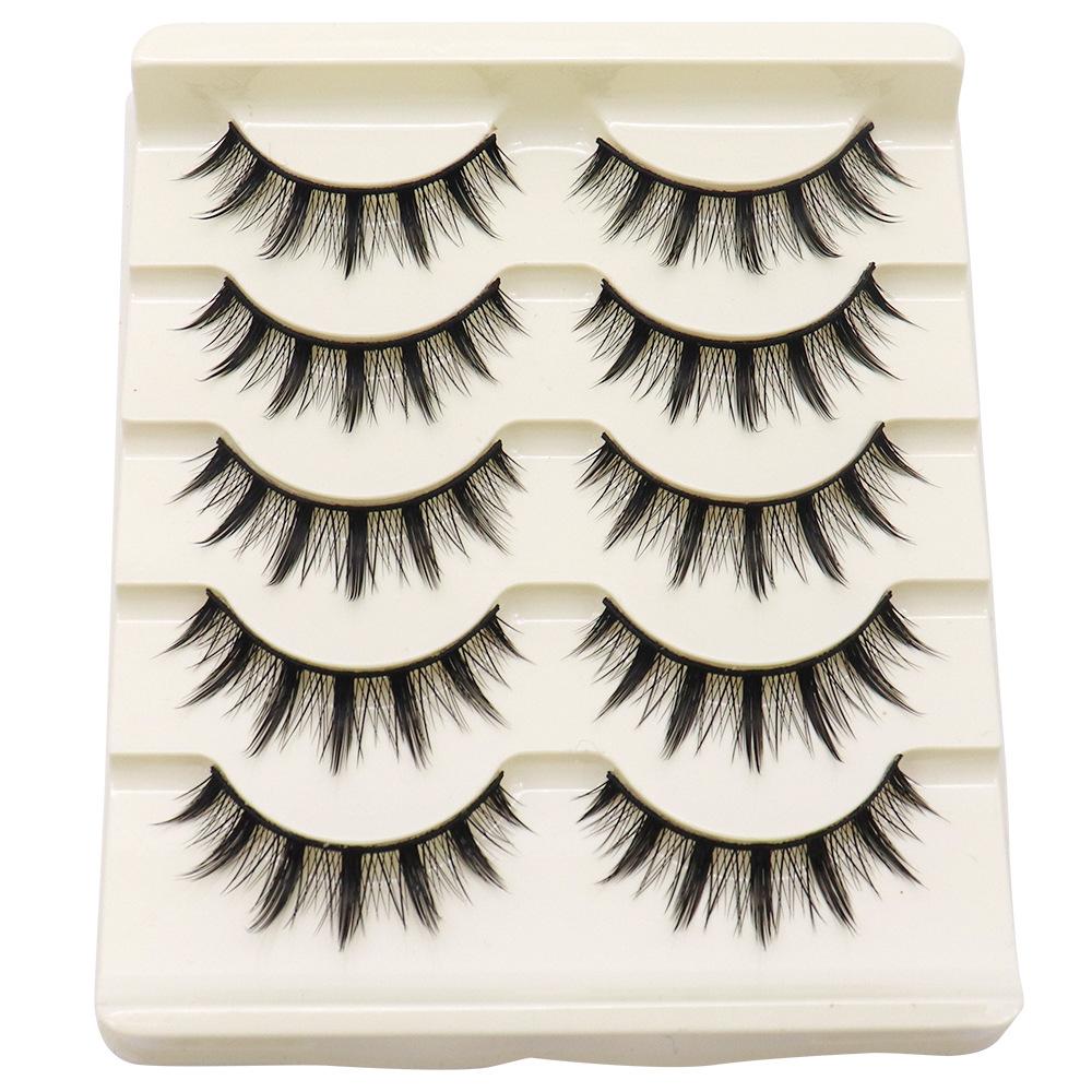 three-branch color r9 swollen eye bubble support double eyelid european and american thick upper mirror internet celebrity little devil hard black stem whole false eyelashes Item Picture