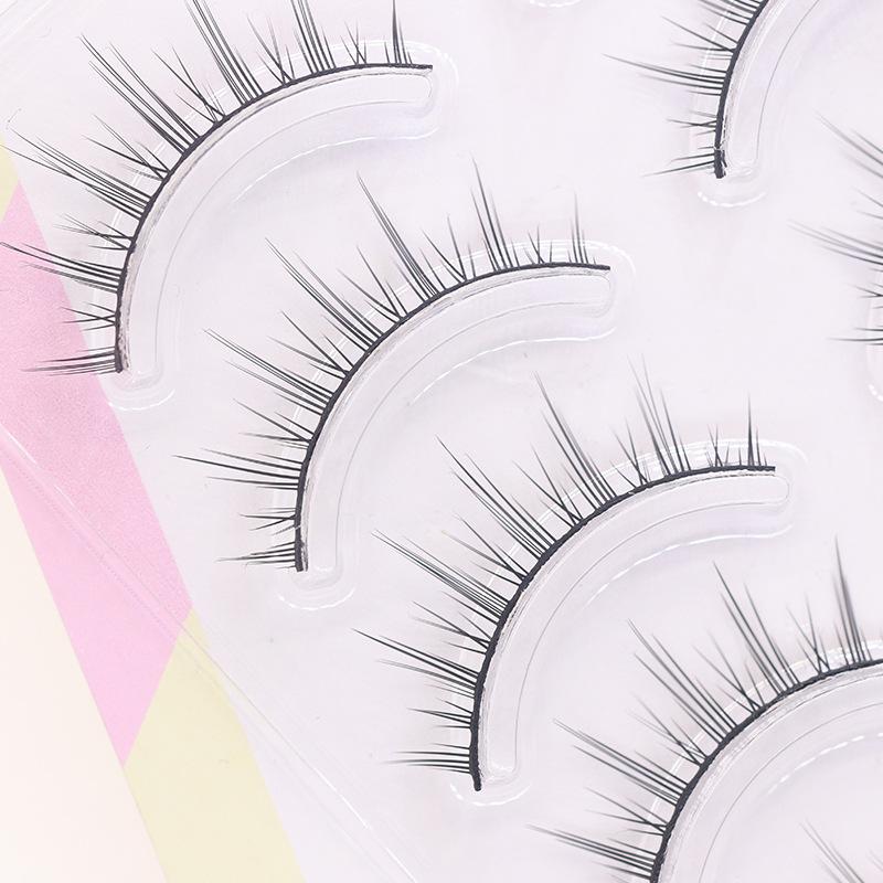 Menglu R-7 False Eyelashes Female Natural Type a Fairy Hair Hard Stem Black Stem Can Support Double Eyelid Whole Piece of Little Devil Item Picture