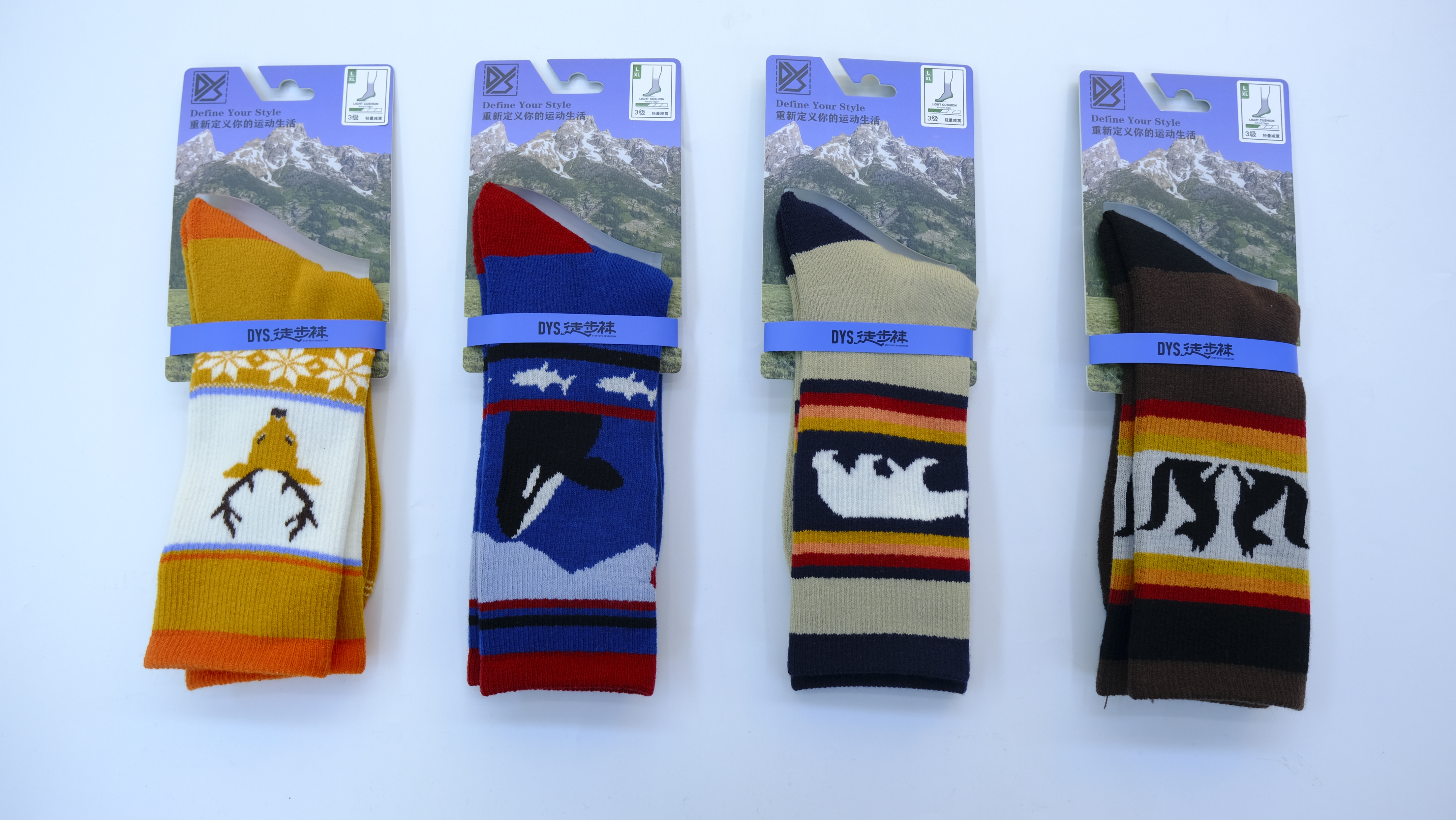 Dys Jacquard Wool Hiking Socks