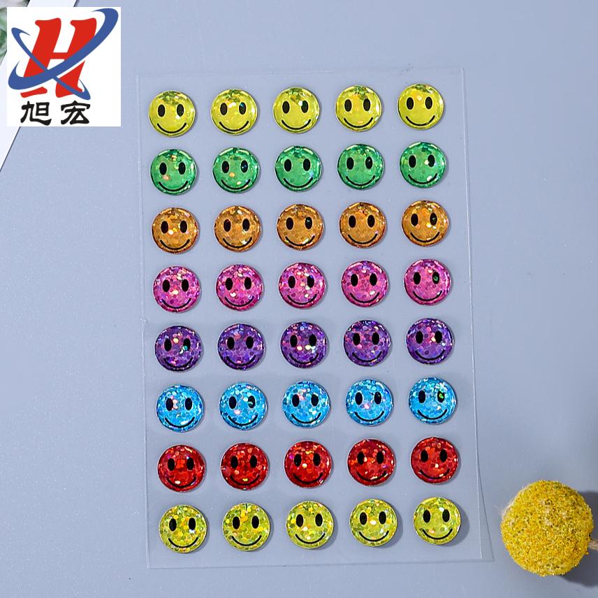 Crystal drop glue stickers PVC cartoon stickers love flower hand ledger children's three-dimensional stickers wholesale Item Picture
