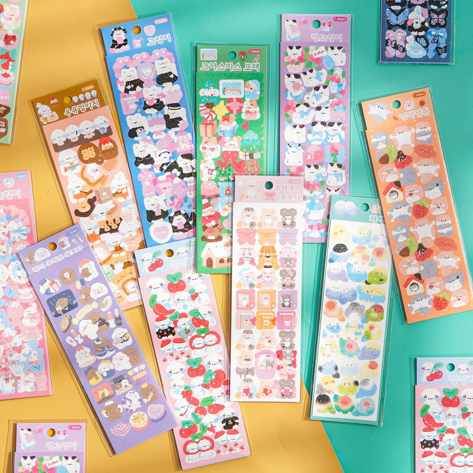 yueshen home pet collection strict player account stickers pvc waterproof cartoon stickers korean style notebook goka material wholesale full figure