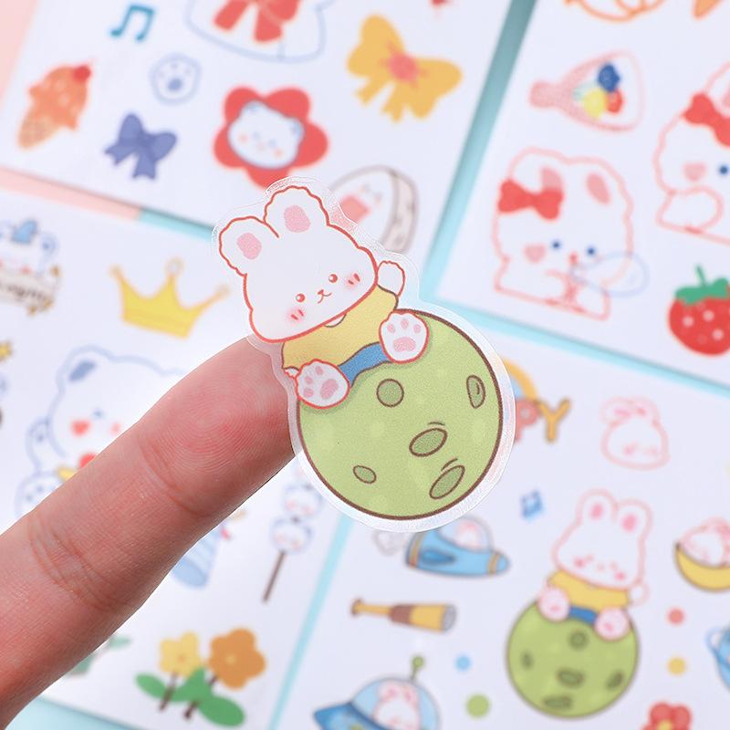 cartoon stickers cup stickers waterproof transparent big belly cup thermos cup daily necessities stickers hand account account cute stickers Application Scenario