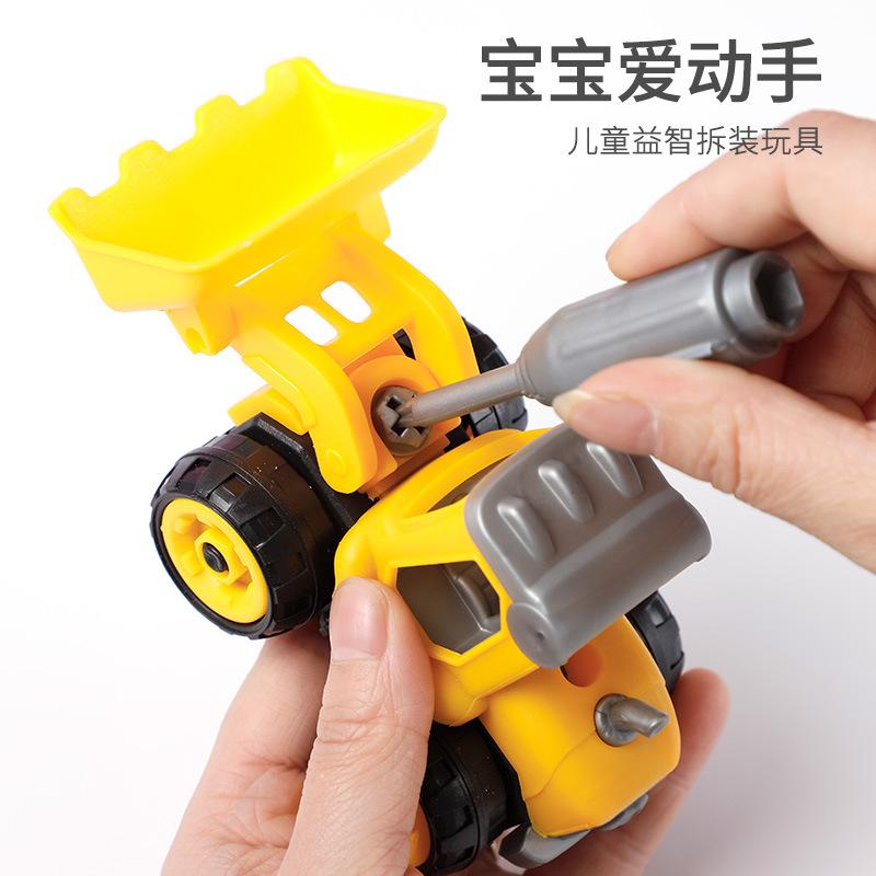 children's detachable excavator baby's building blocks assembled car toy engineering car gift boy puzzle car model Application Scenario
