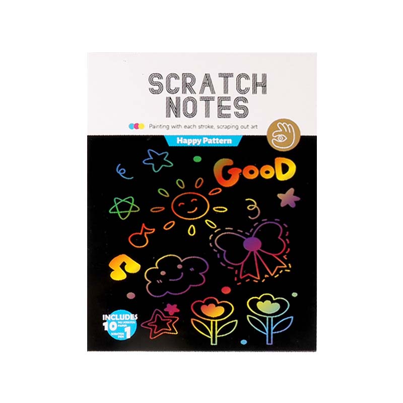 Dazzle color scratch paper papel de dibujo de color para estudiantes de primaria notas graffiti hecho a mano diy scratch paper arte scratch pintura Item Picture