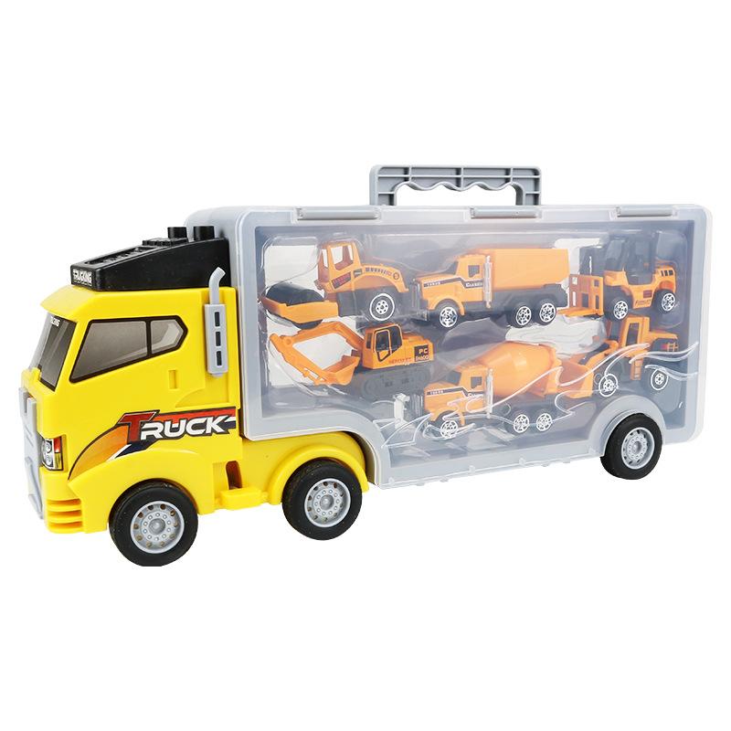 cross-border children's portable storage container truck alloy toy engineering vehicle suit 0-6 years old boy car toy Item Picture