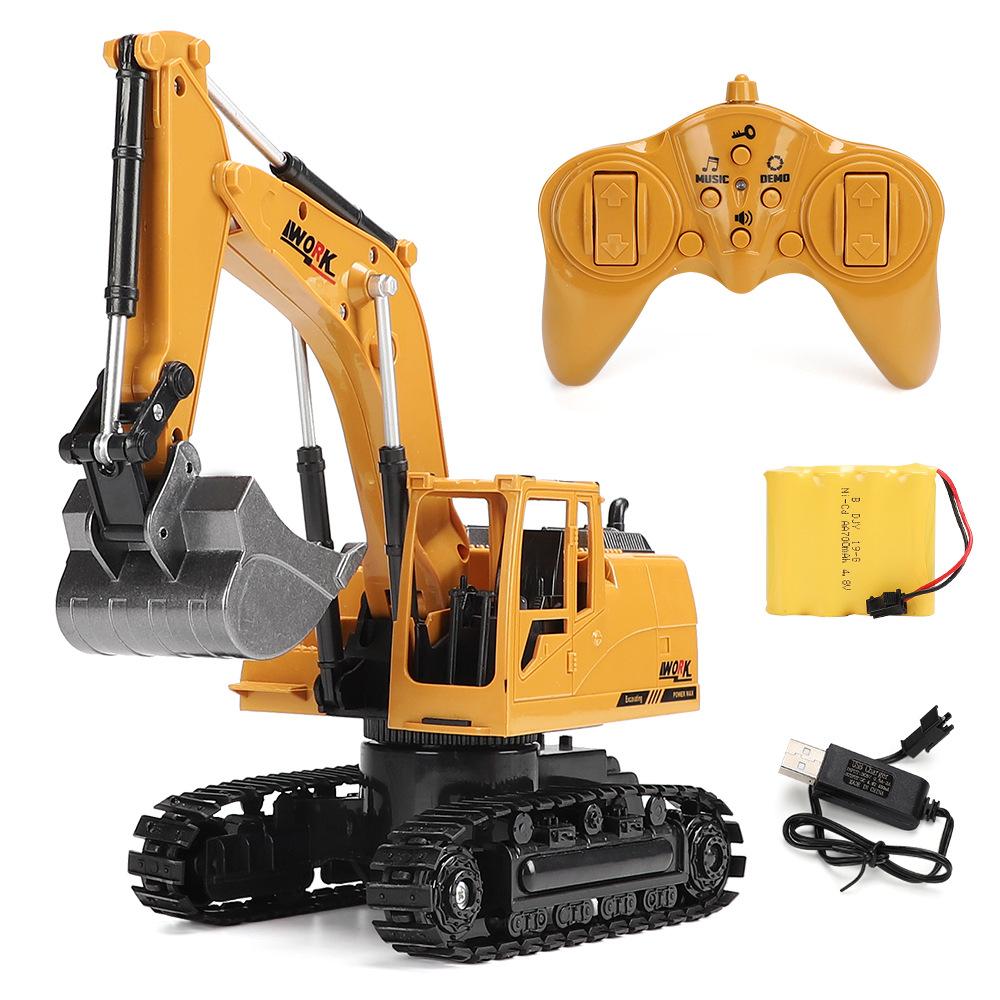 large alloy remote control excavator stirring dumptruck excavator engineering vehicle children's electric toys car park Item Picture