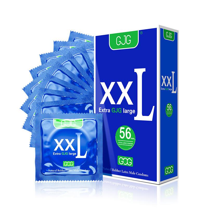 Gjg English Version 10 Condoms Large Condoms XXL Foreign Trade Set 56mm Factory Direct Sales Condom full figure