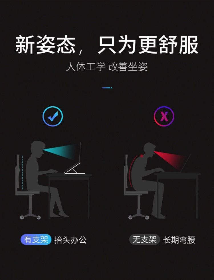 笔记本电脑支架散热折叠桌面悬空立式托架便携游戏本通用升降升降电脑支架电脑支架详情4