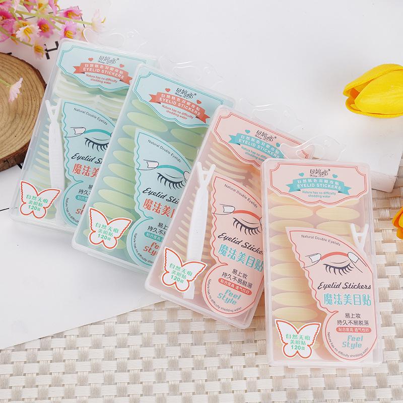 cross-border beauty tools bettingna natural skin color mesh lace super invisible beauty eye pad 120 back double eyelid stickers Specification drawing
