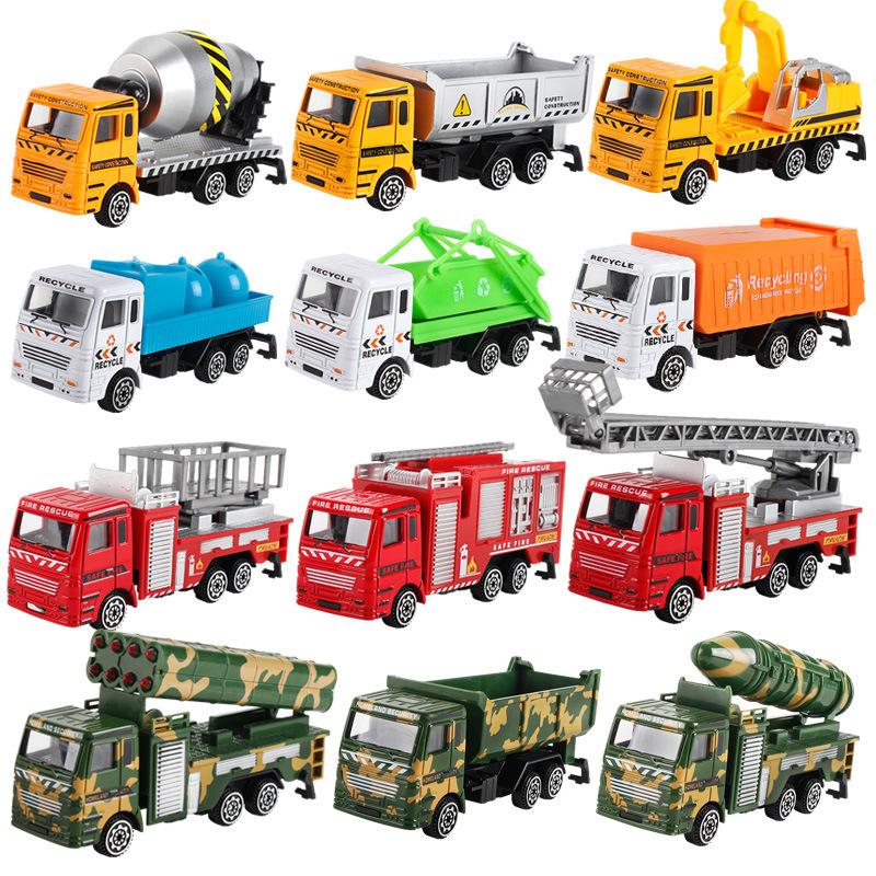 alloy car fire truck mixer truck excavator excavator boy engineering vehicle children's toy suit Application Scenario