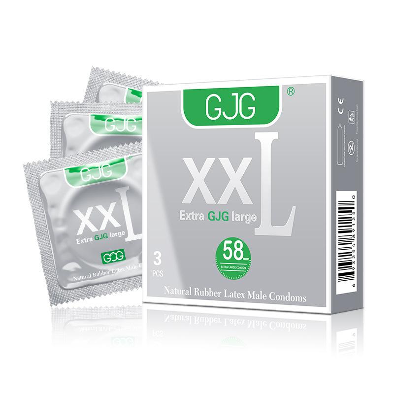 gjg condom condom foreign trade english version 3 pack 58mm big size condom oversize condom fac
