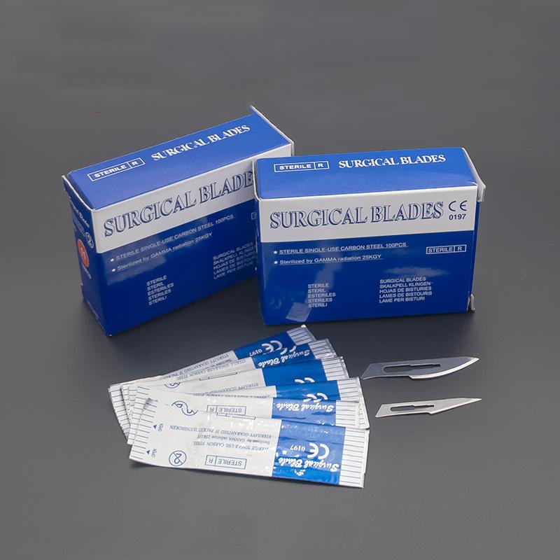 disposable surgical blade carbon steel english carbon steel double eyelid carving blades non-domestic use Item Picture