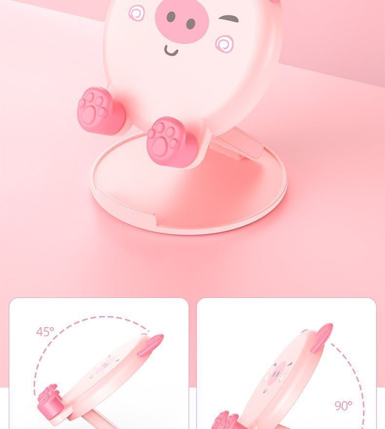 手机支架桌面便携可爱卡通升降折叠iPad懒人直播新款多功能萌摆件手机支架手机架详情图7