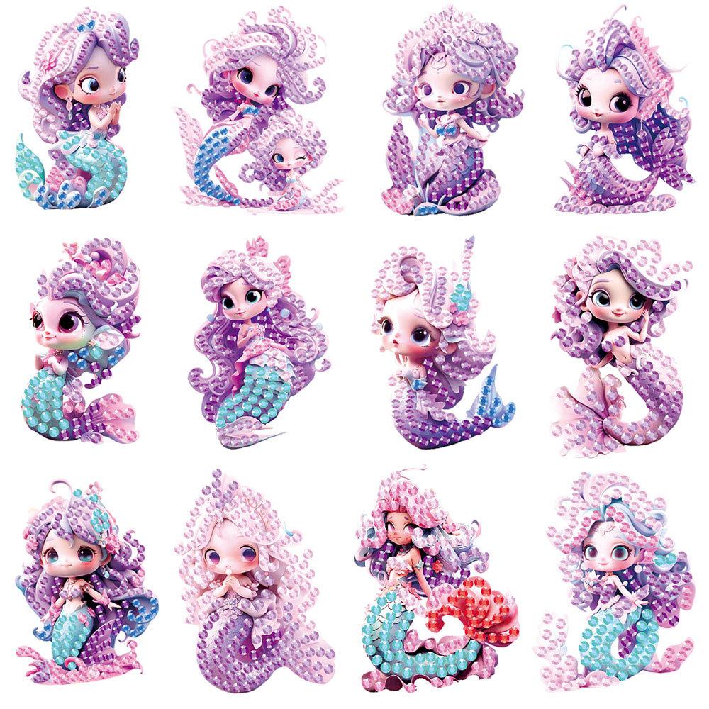cross-border diamond stickers notepaper children's handmade diy diamond painting cartoon stickers bedroom decorative painting wholesale Application Scenario
