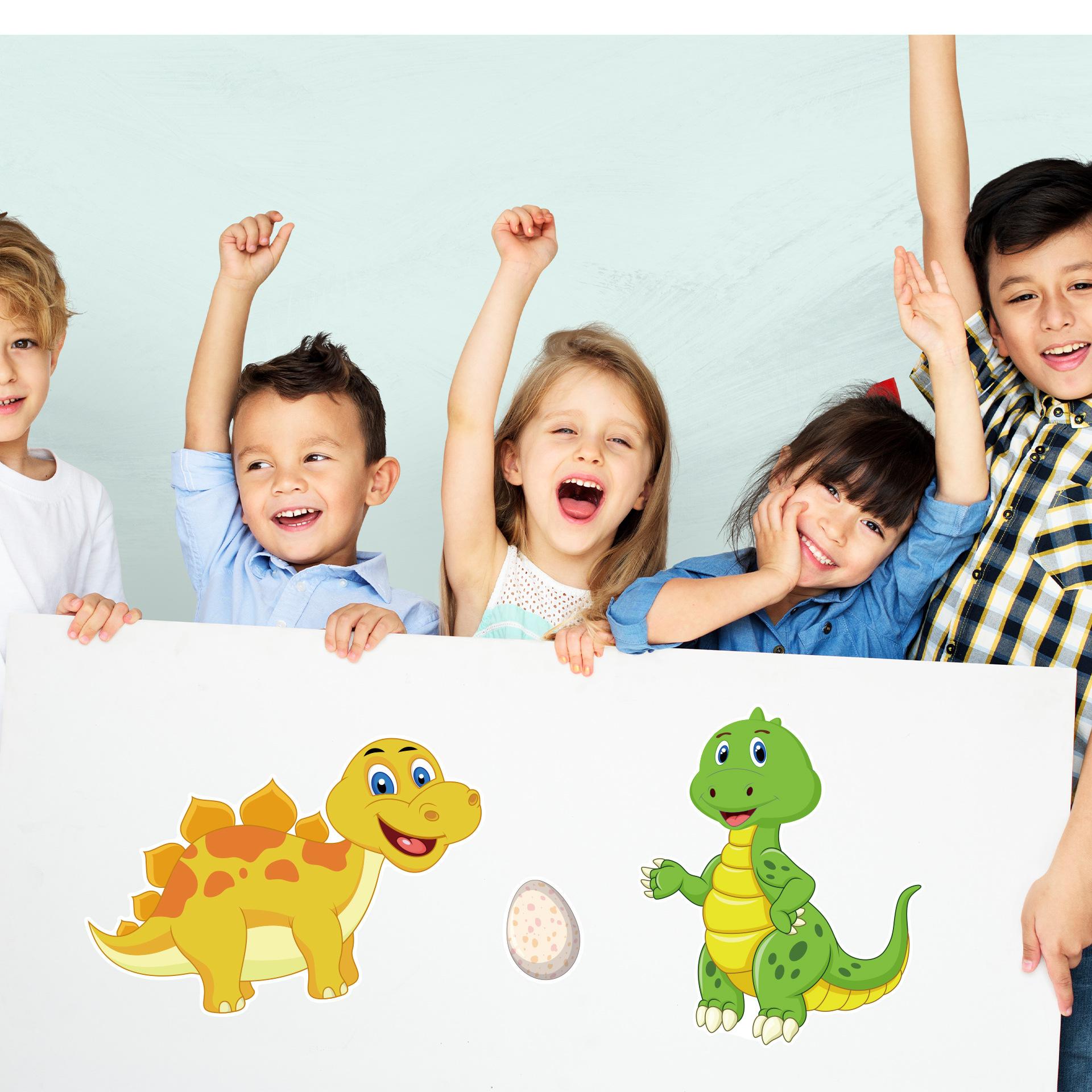 Hand Account Puzzle Dinosaur Puzzle Stickers Cartoon Stickers Cute Stickers Children DIY Puzzle Stickers Factory Direct Sales Specification drawing