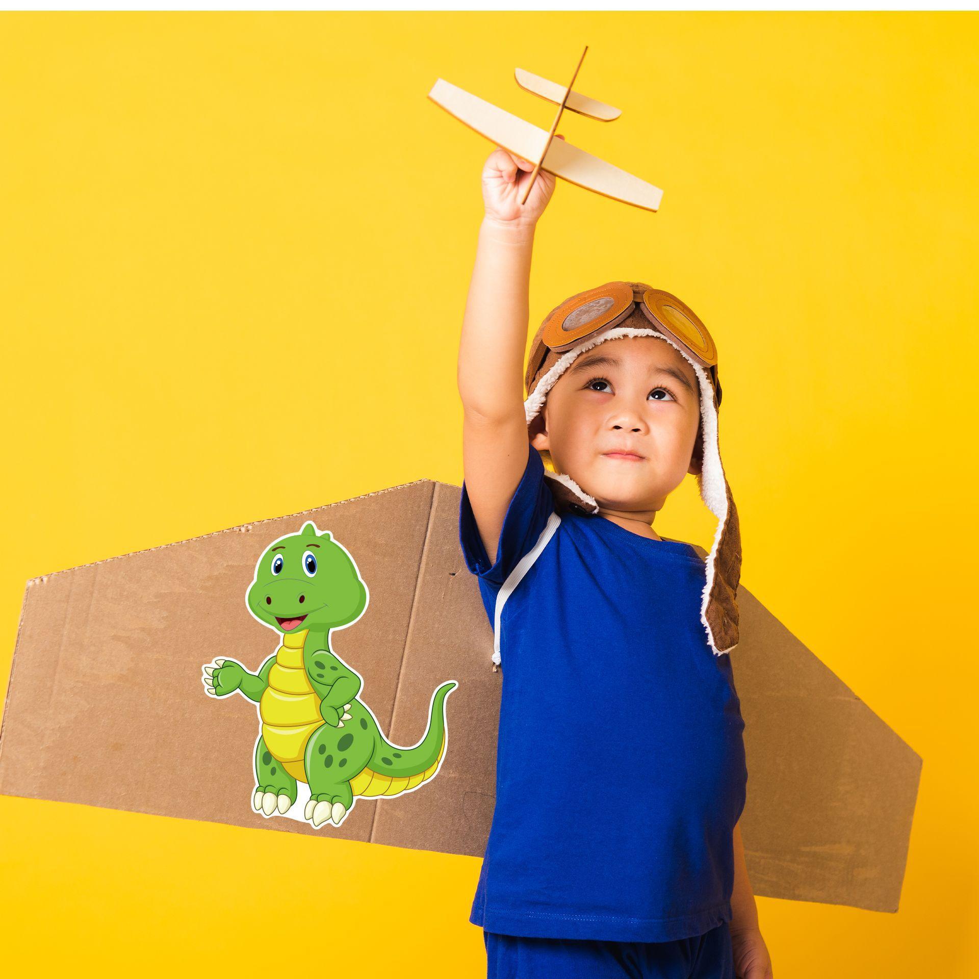Hand Account Puzzle Dinosaur Puzzle Stickers Cartoon Stickers Cute Stickers Children DIY Puzzle Stickers Factory Direct Sales Application Scenario