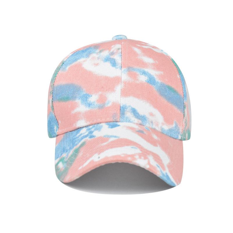 Foreign Trade Popular Style Tie-Dye Hat Cotton European and American Ladies Topless Hat Sun Protection Sun Hat Cotton Cap with Hair Extensions Baseball Cap details Picture