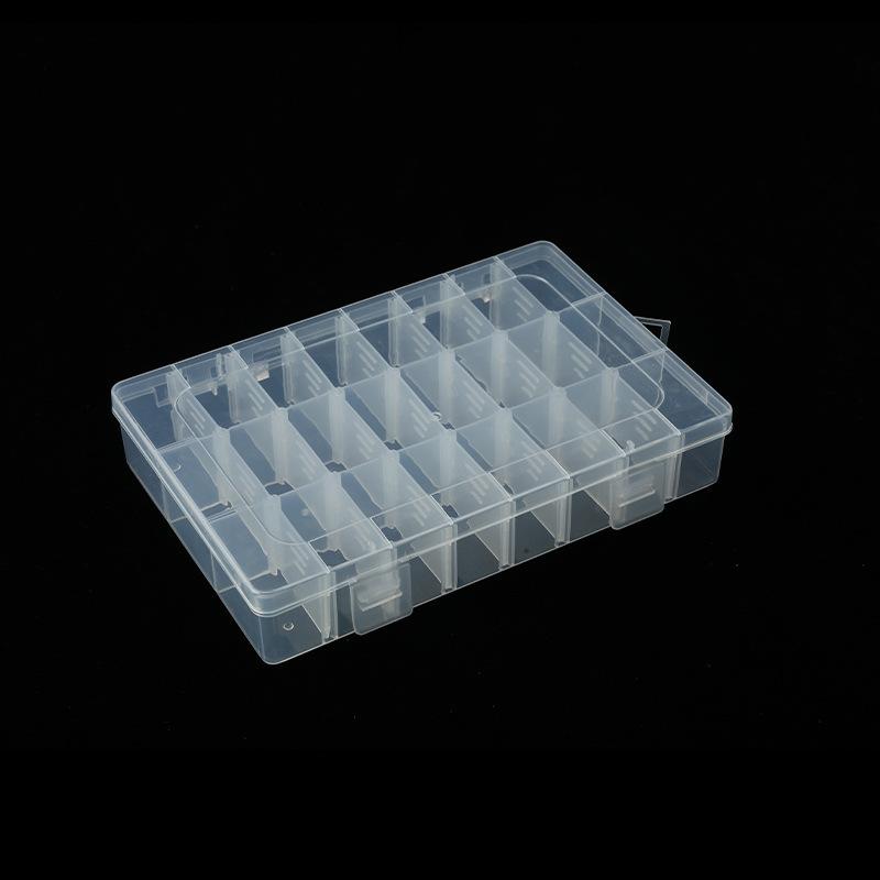 24 grid detachable covered plastic sample display jewelry jewelry rhinestone components medicine fishing gear fishhook storage box details Picture