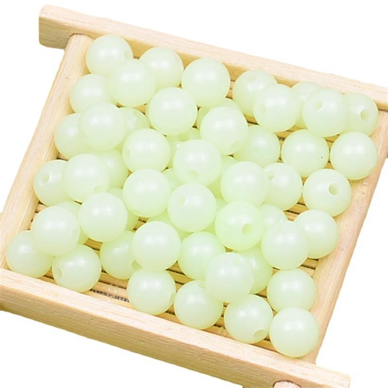fishnet accessories luminous beads scattered batch scattered beads diy handmade fishing space beam beads color changing luminous pearl fluorescent beads 10mm Item Picture
