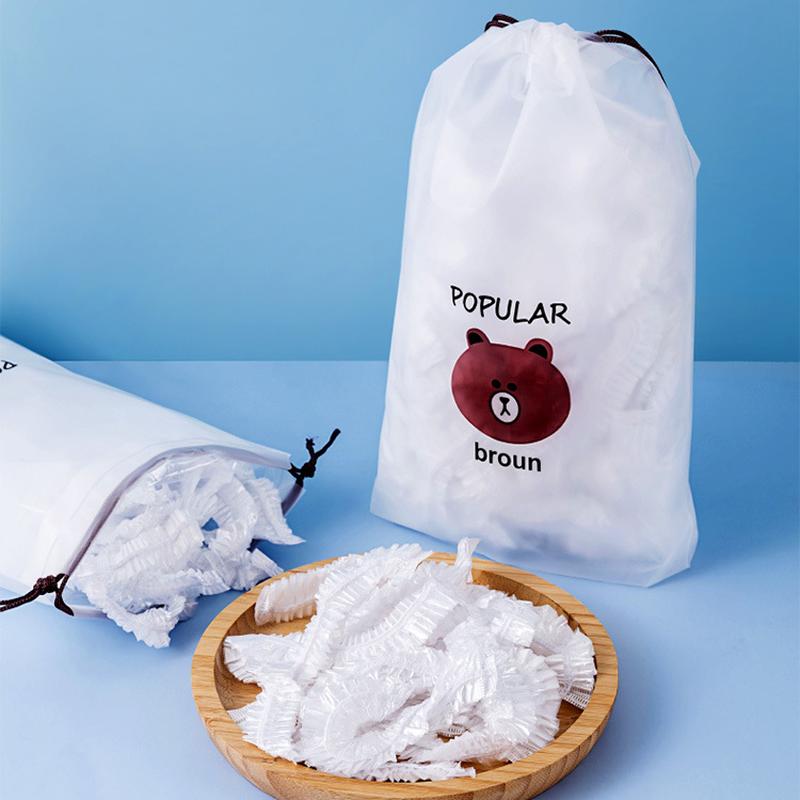 hotel hotel disposable shower cap plastic wrap cover waterproof thickened hair treatment hair dyeing head cover bath hair washing hat full figure