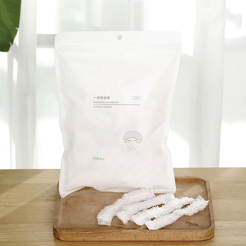 japanese disposable shower cap women's waterproof household bath thickening hat hair mask hair treatment hair dye headgear full figure