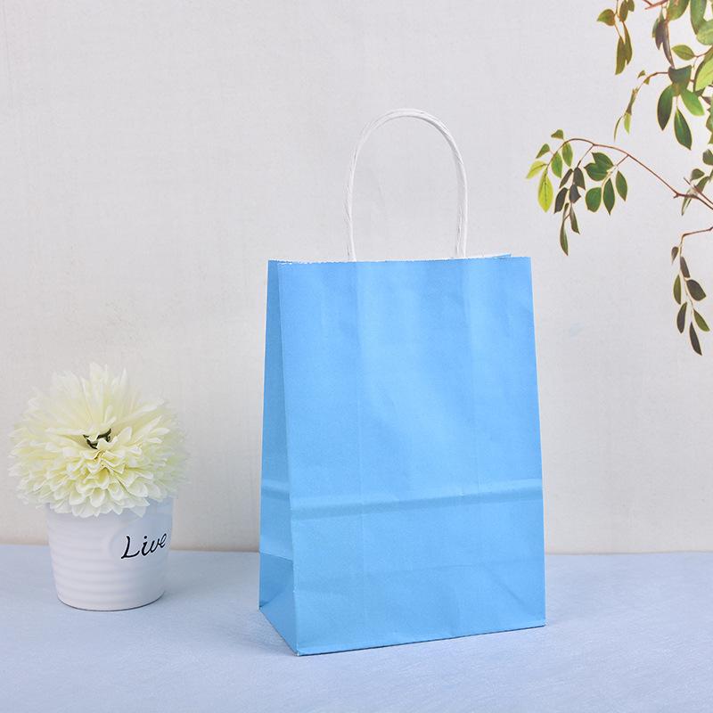 kraft paper bag supply imported kraft paper gift bag solid color handbag food packaging gift bag shopping bag Application Scenario