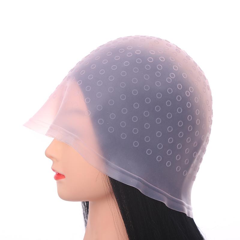 factory in stock wholesale hair dyeing tools silicone hightlights hat dyeing hat hair treatment cap colorful colorful with crochet Specification drawing