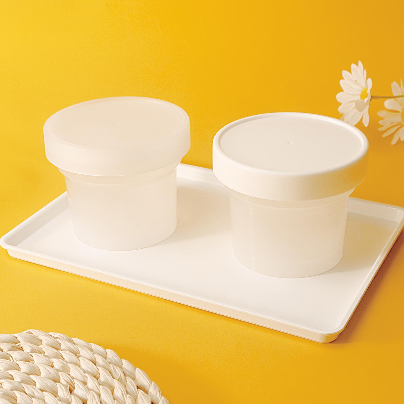 360ml dessert cup taro ball milky tea cup yogurt fruit fishing pudding ice cream disposable with lid food packaging cup Application Scenario