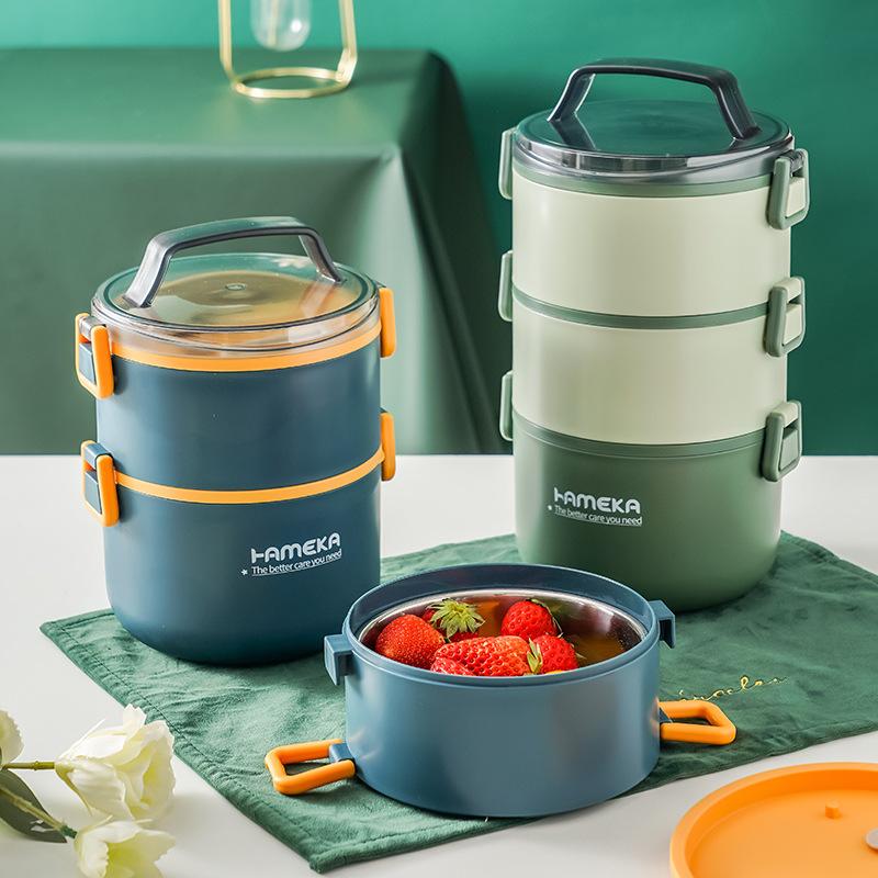 food grade lunch box can be imported into microwave oven insulation and rice delivery multi-layer work sealed lunch box food crisper with lid full figure