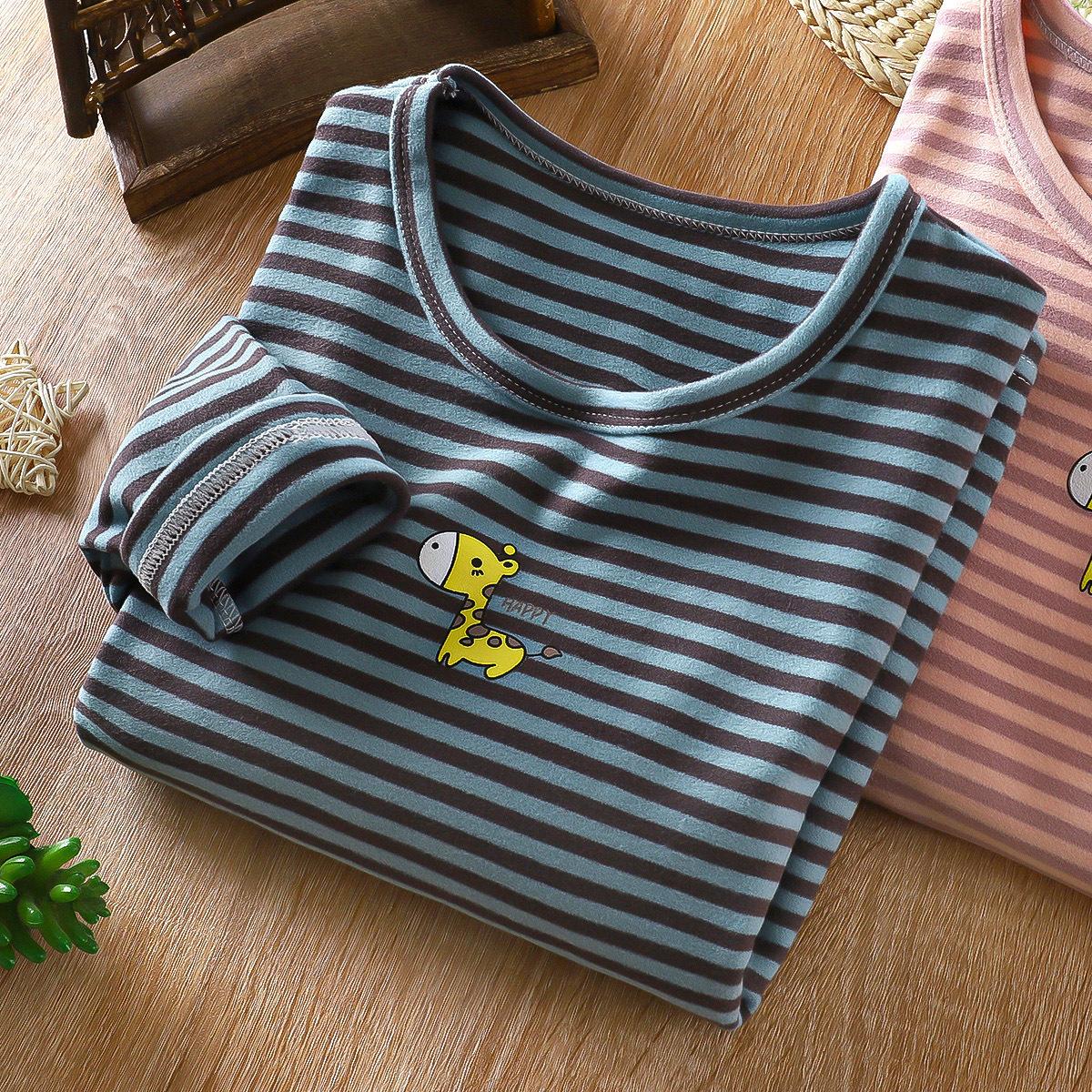 new children's sweater autumn children's single blouse boy's hoody girls' sweater dralon striped t-shirt Application Scenario