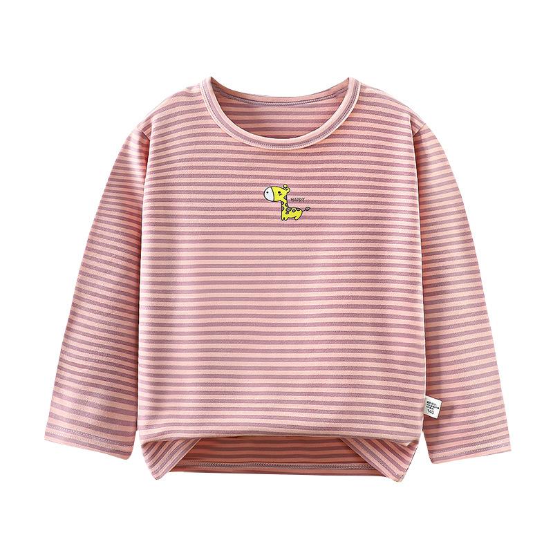 new children's sweater autumn children's single blouse boy's hoody girls' sweater dralon striped t-shirt Item Picture
