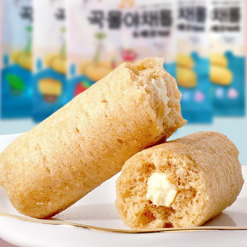 South Korea Imported Lexi Cereal Bar 80G Snack Sandwich Biscuits Imported Food Finger Stick Brown Rice Roll Cereal Bar details Picture