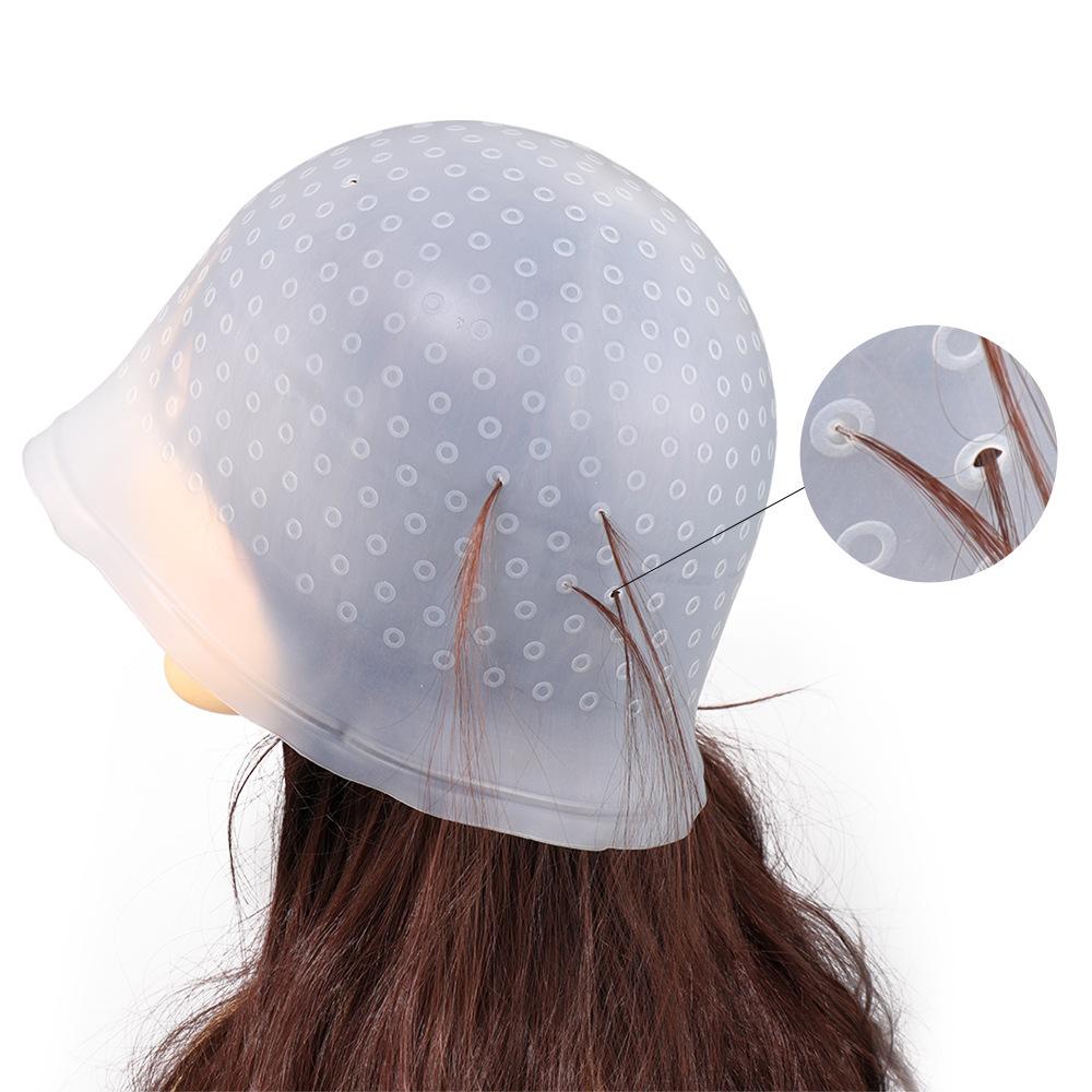 factory in stock wholesale hair dyeing tools silicone hightlights hat dyeing hat hair treatment cap colorful colorful with crochet Application Scenario