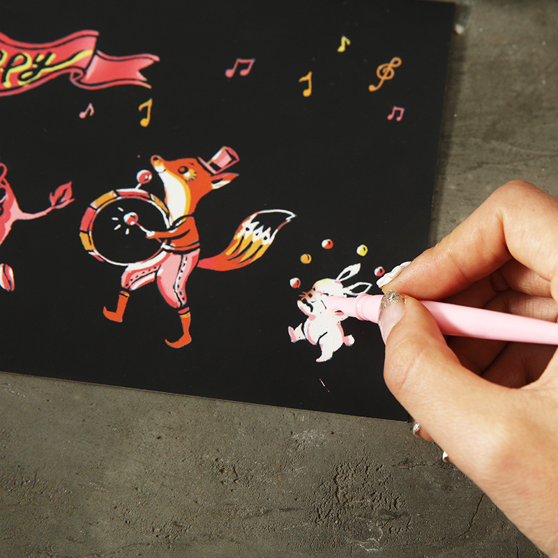 Dreamy children's scratch paper, a handmade diy gift for kids. Direct sales from the manufacturer of children's painting gifts Specification image