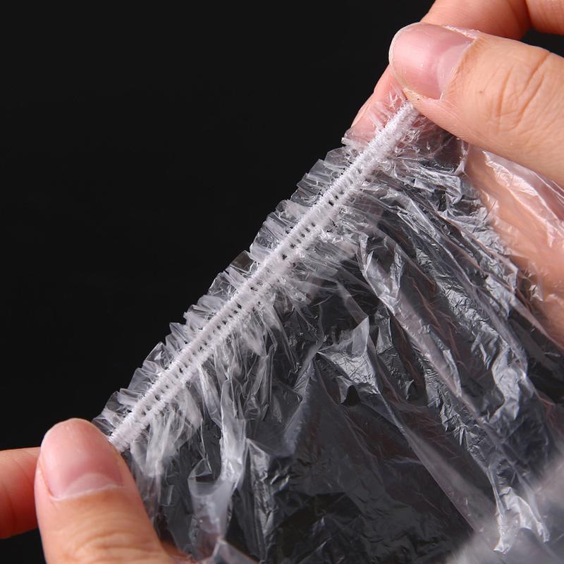 hotel hotel disposable shower cap plastic wrap cover waterproof thickened hair treatment hair dyeing head cover bath hair washing hat Specification drawing