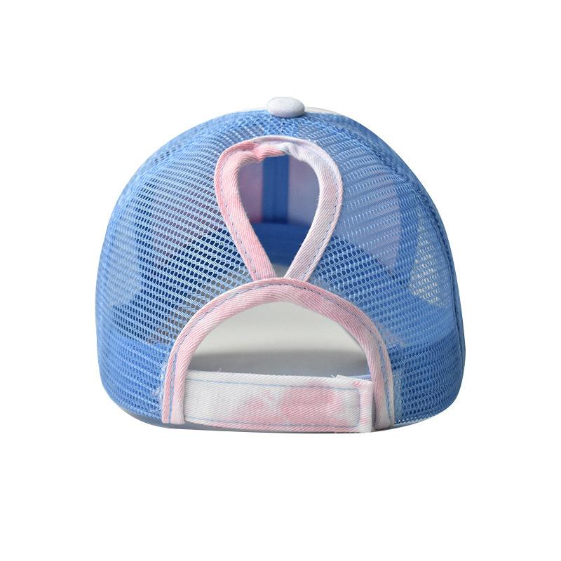 Foreign Trade Popular Style Tie-Dye Hat Breathable European and American Ladies Topless Hat Sun Protection Sun Hat Cotton Cap with Hair Extensions Baseball Cap Application Scenario