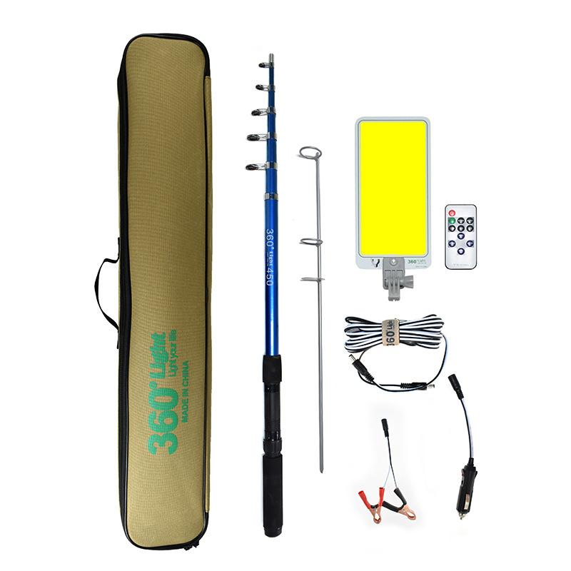 360 ° light camping lantern device camping lamp campsite lamp multifunction 12vled outdoor lighting lamp fishing rod light full figure