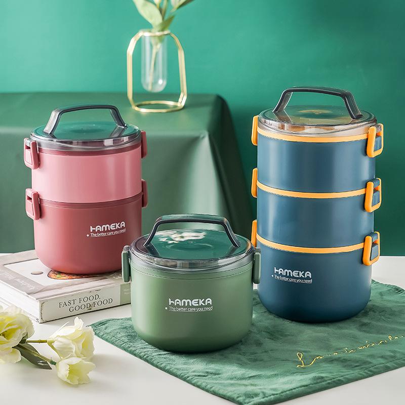 food grade lunch box can be imported into microwave oven insulation and rice delivery multi-layer work sealed lunch box food crisper with lid details Picture