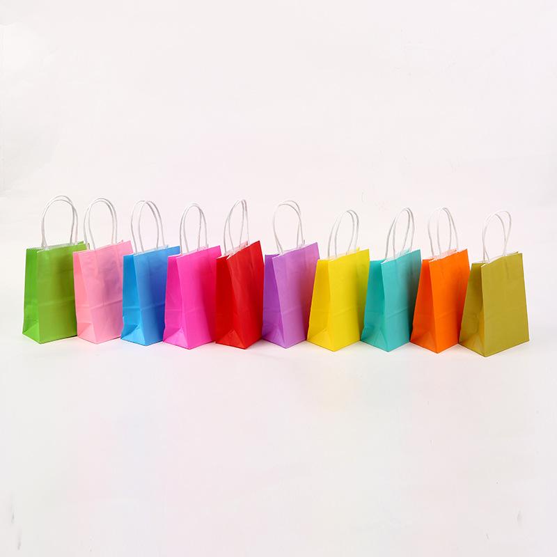 kraft paper bag supply imported kraft paper gift bag solid color handbag food packaging gift bag shopping bag full figure