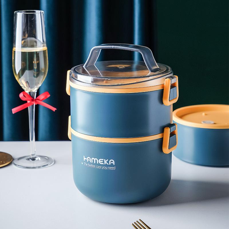 food grade lunch box can be imported into microwave oven insulation and rice delivery multi-layer work sealed lunch box food crisper with lid Application Scenario