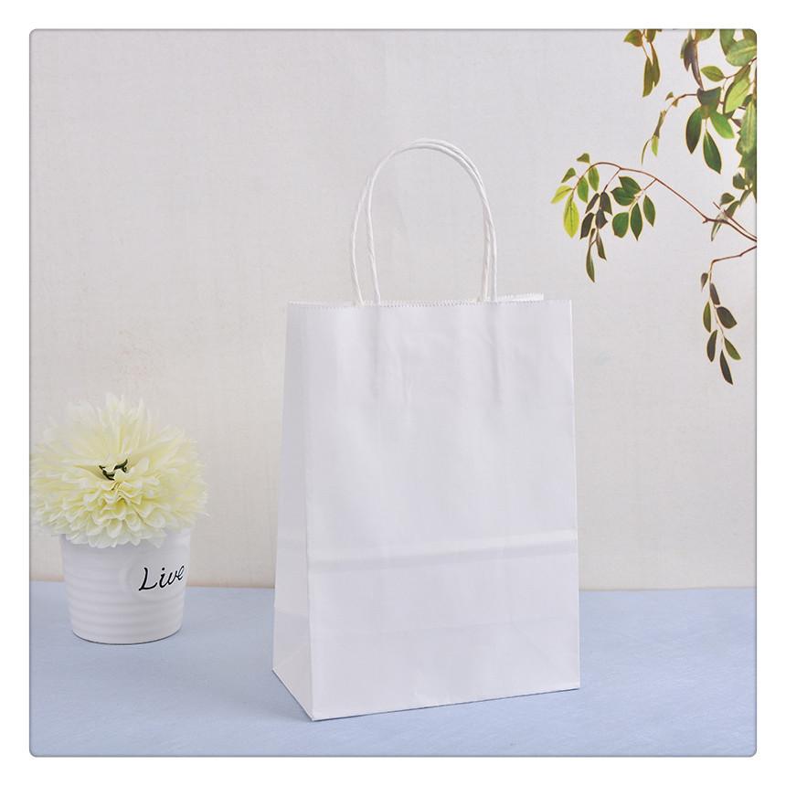kraft paper bag supply imported kraft paper gift bag solid color handbag food packaging gift bag shopping bag Item Picture