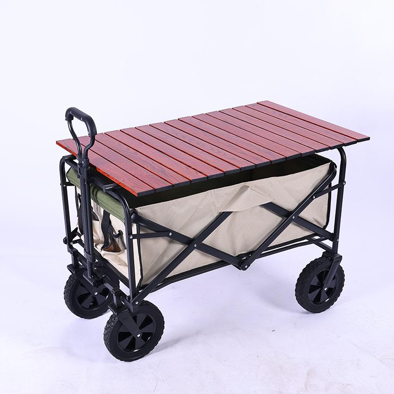 internet celebrity camping car campground trailer folding trolley adjustable fishing cargo 5-inch 8-inch wheel outdoor car Application Scenario