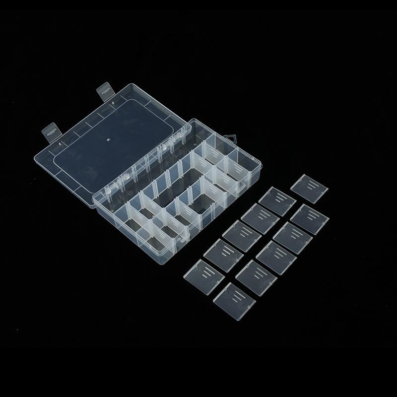 24 grid detachable covered plastic sample display jewelry jewelry rhinestone components medicine fishing gear fishhook storage box Application Scenario