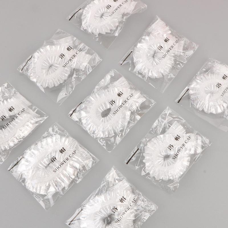 disposable shower cap thickened household female waterproof bath dyeing hat cap hair mask hair treatment head cover dyeing hat details Picture