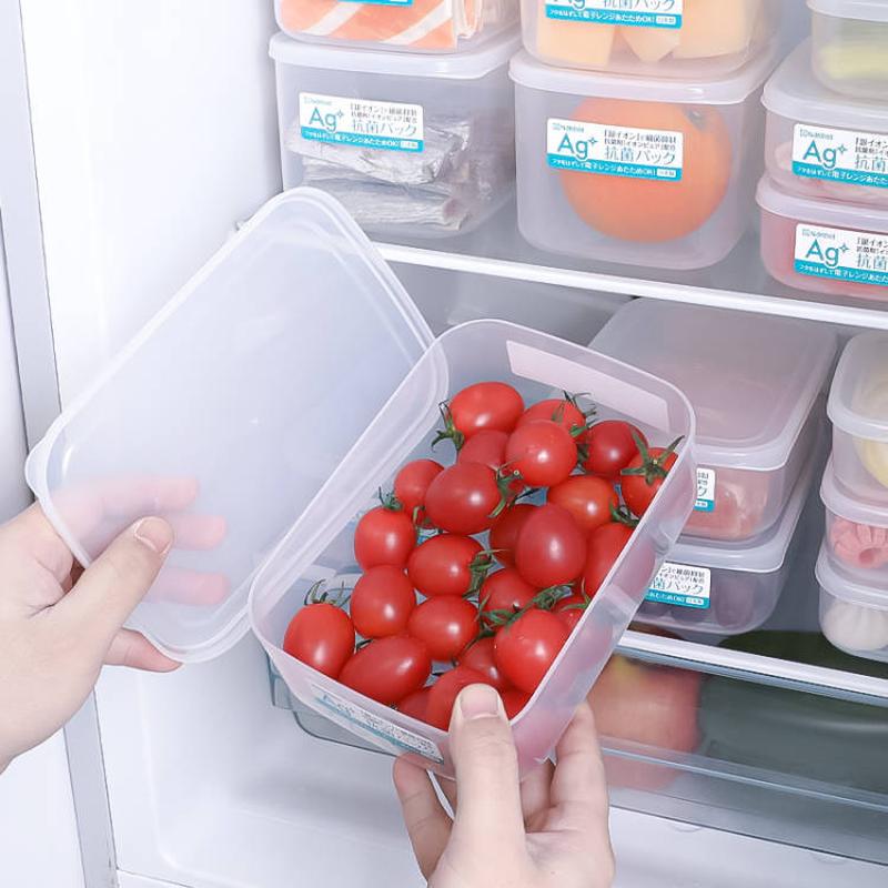 Square Japan Imported Plastic Crisper Refrigerator Food Sealed Box Storage Box Fruit Container Freezing Storage Box Specification drawing