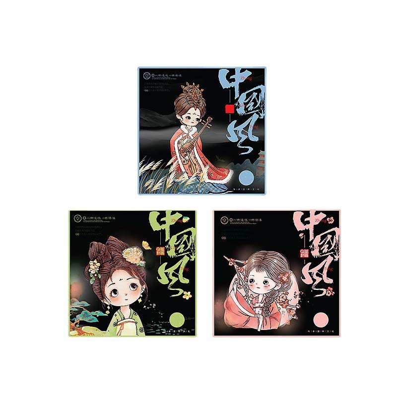 Wholesale of Q-version Chinese trend scratch-off paper, student and children's drawing books, scratch-off wax drawing art graffiti picture books Item Picture