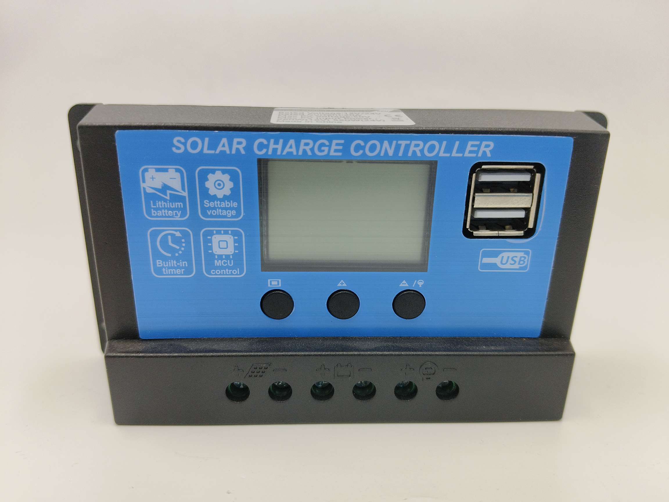 太阳能控制器 PWM 10A,20A,30A 12V/24V太阳能控制器光时控太阳能LCD充放电控制器图