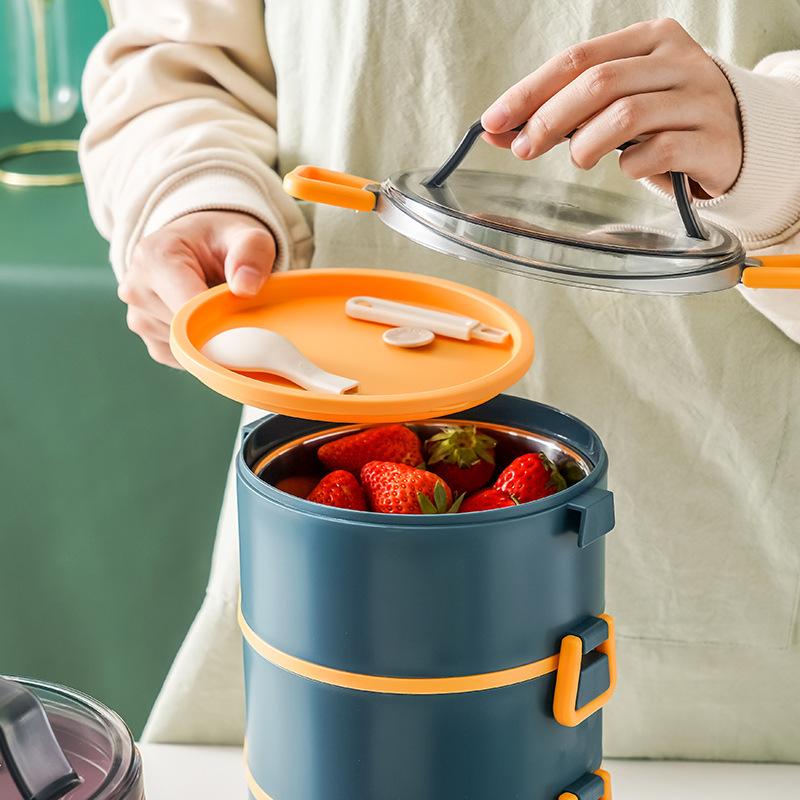 food grade lunch box can be imported into microwave oven insulation and rice delivery multi-layer work sealed lunch box food crisper with lid Specification drawing